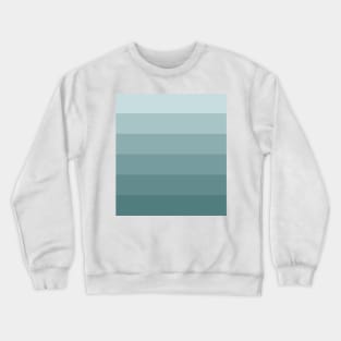 Stripes - Gradient - Dark to Light teal blue turquoise Crewneck Sweatshirt